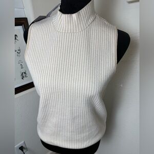 Marled Mock Neck‎ Sleeveless Sweater